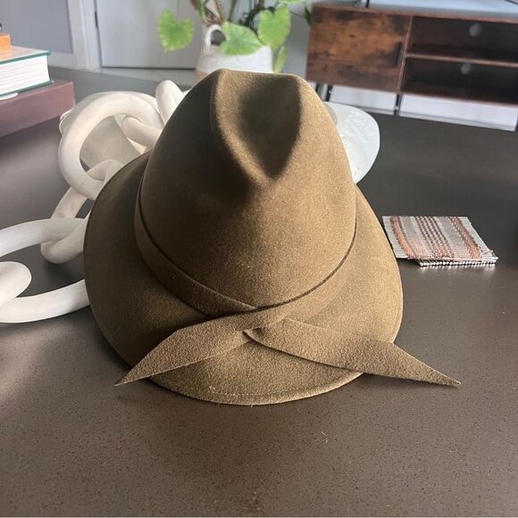 Frank Glive Olive 100% Wool Olive Green Fedora - Picture 1 of 6